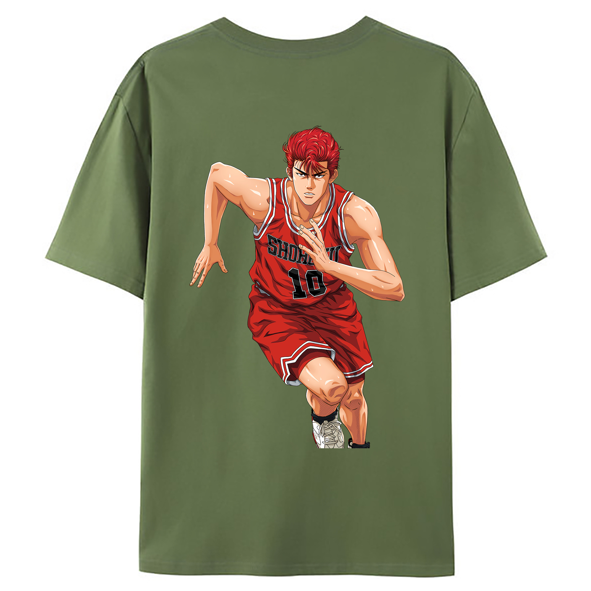 （画像用） SLAM DUNK／スラムダンク 綿100％ メンズ半袖Tシャツ（バックプリント） 通気性